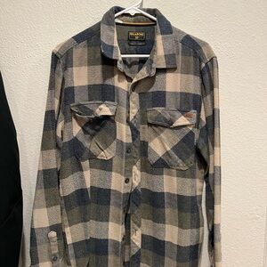 Billabong Blue and Cream Plaid Jacket